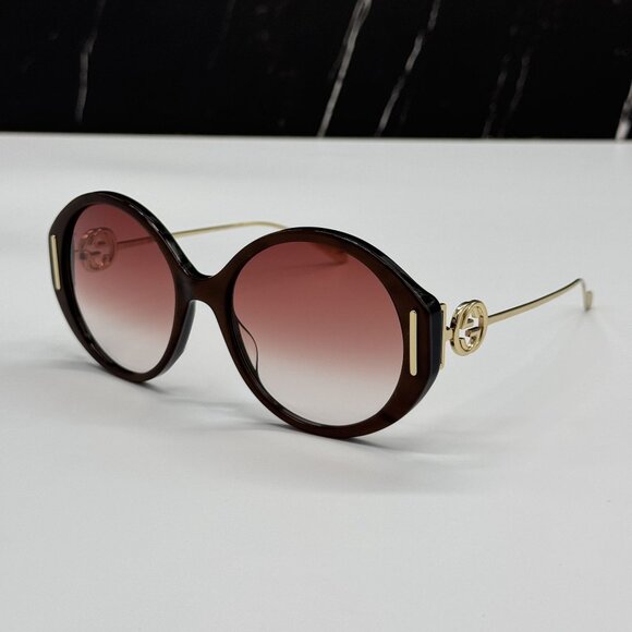 NEW GUCCI GG1202S 004 WITH GOLD CHAIN WOMEN GUCCI SUNGLASSES main image 7